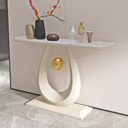 Generisch Modern Marble Effect Console Table