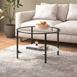 Glass Table Side Table Round Sofa