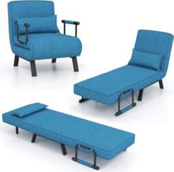 GOPLUS 4-in-1 Sleeping Chair with Bed