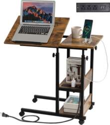 Hadulcet Height Adjustable C-Shaped Side Table