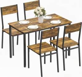 HOMCOM Dining Set of 4 Chairs