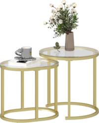 HOMCOM Side Table, Bedside Table, Coffee