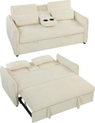 HOMCOM Sofa Bed 2-Seater with Sleep