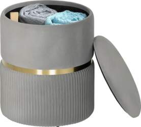HOMCOM Stool with Storage Space, Round
