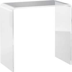 HOMCOM U-Shaped Acrylic Side Table, Modern