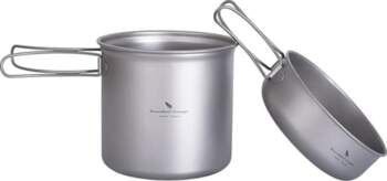 IBasingo Titanium Pot Pan Set Camping