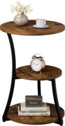 JUSTOGO Round Side Table, 3-Tier Side