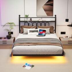 King Size Bed Frame with LED