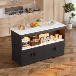 Kitchen Island with Worktop, Bar Table