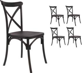 Kosmi Set of 4 Black Polypropylene