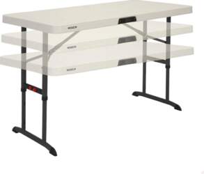 Lifetime Foldable Rectangular Table with Four
