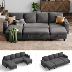 LINSY HOME Sofa Bed, Extendable Couch