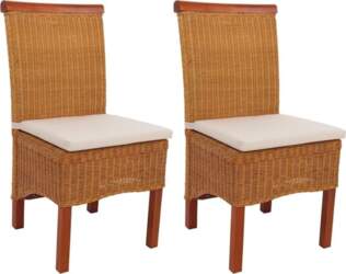 Mendler Set of 2 Wicker Dining