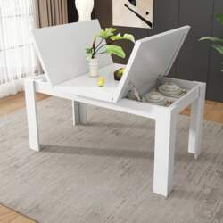 Merax Rectangular Dining Table with Hidden