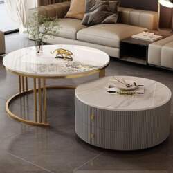 Modern Coffee Table Set, Large Storage