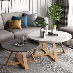 Modern Round Nesting Coffee Tables Set