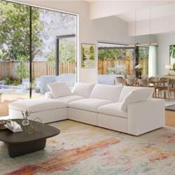 Modern Vacuum Compression Fabric Sofa Set