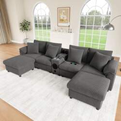 Modular Corner Sofa with Bluetooth Speaker
