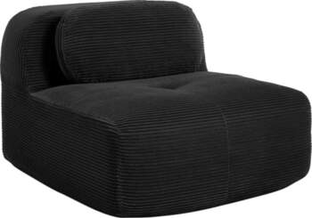 Modular Sofa Black, Backrest Module, Flexible