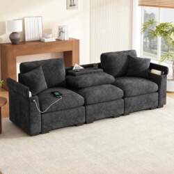 Multifunctional Chenille Sofa 3 Seater with