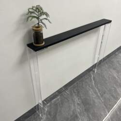 Narrow Console Table with Acrylic Legs