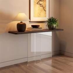 Narrow Long Console Table with Acrylic