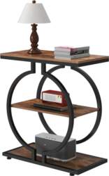 Narrow Side Table, 3-Tier Round Side