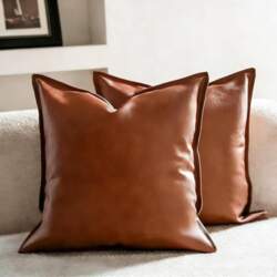Neelvin 2 Pack Modern Plain Brown