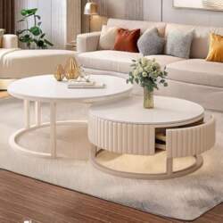 Nesting Round Coffee Table Set of