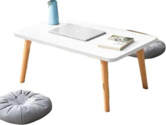 Rectangular Folding Wooden Coffee Table, Low