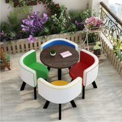 Round Breakfast Table Set for 4