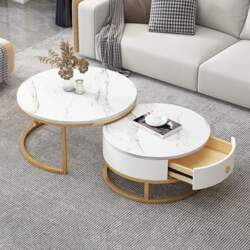 Round Coffee Table Set of 2