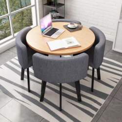 Round Dining Table and Chairs Set