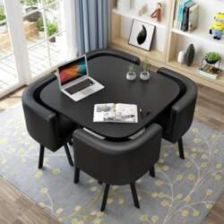 Round Dining Table Set with 4