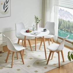 Round Dining Table with 4 Chairs