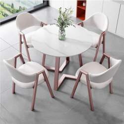 Round Dining Table with 4 Chairs