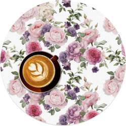 Round Placemats Rose Pattern 35 cm