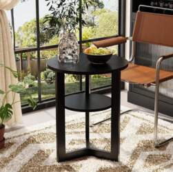 Round Side Table, Rustic Side Table