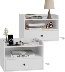 Set of 2 Hanging Bedside Tables