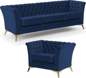 Set Sofa 3 Sitzer Sessel -