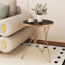 Side Table, Round Coffee Table with