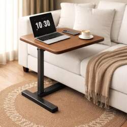 Side Table, Sofa Table with Wheels