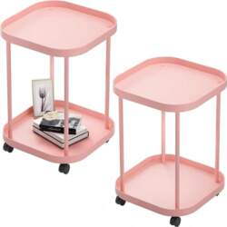 Side Table with Wheels Side Table