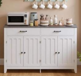 Sideboard, Buffet Cabinet with 2 Drawers