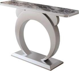 Slim Modern Sofa Table, Narrow Geometric