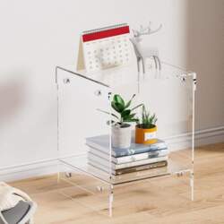Small Acrylic Side Table, Acrylic Side
