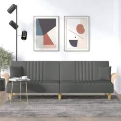 Sofa Bed with Armrests Dark Grey
