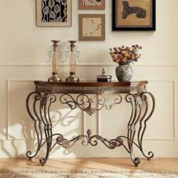 Solid Wood Console, Half Moon Sofa