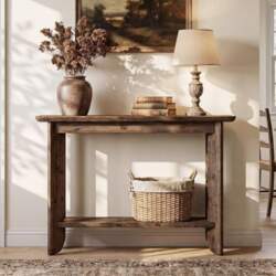 Solid Wood Console Table 105 cm