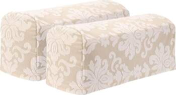 Sourcing map Stretch Armrest Covers Polyester